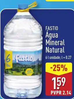 ALDI FASTIO Agua Mineral Natural promoção