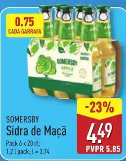 ALDI SOMERSBY Sidra de Maçã promoção