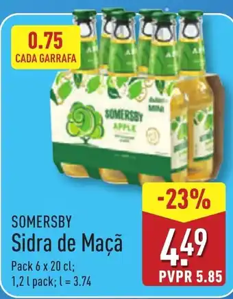 ALDI SOMERSBY Sidra de Maçã promoção