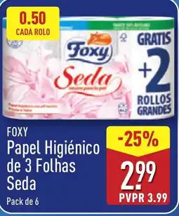 ALDI FOXY Papel Higiénico de 3 Folhas Seda promoção