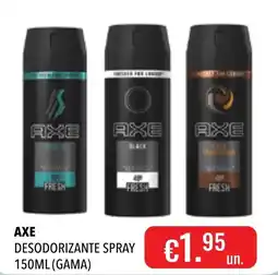 Central Cash axe desodorizante spray promoção