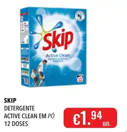 Central Cash skip detergente active clean em pó promoção