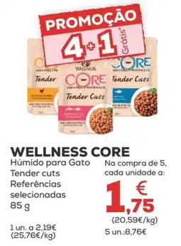 Kiwoko Wellness core húmido para gato tender cuts promoção