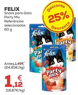 Kiwoko felix snack para gato party mix promoção