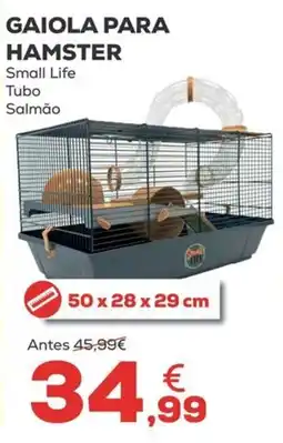 Kiwoko Gaiola para hamster small life tubo salmão promoção