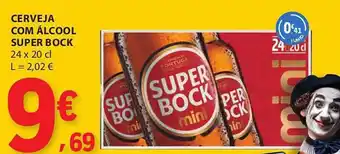 E.Leclerc cerveja com álcool super bock mini promoção