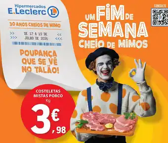 Costeletas mistas porco