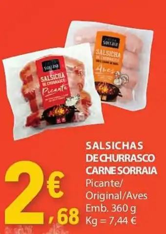 E.Leclerc Salsichas de churrasco carne sorraia promoção