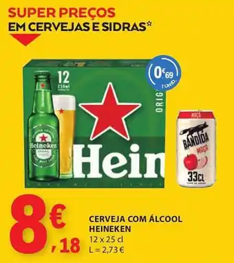 Cerveja com álcool heineken