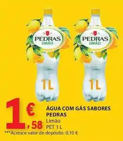 E.Leclerc Água com gás sabores pedras limão promoção