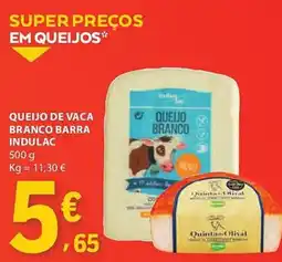 E.Leclerc Queijo de vaca branca barra indulac promoção