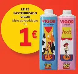 E.Leclerc Leite pasteurizado vigor meio gordo/magro promoção