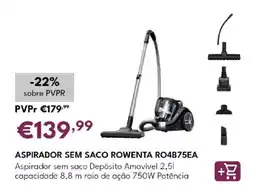 Radio Popular aspirador sem saco rowenta ro4b75ea promoção