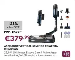 Radio Popular aspirador vertical sem fios rowenta rh9ad1wo promoção