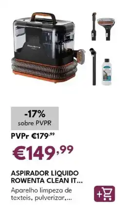 Radio Popular aspirador liquido rowenta clean it... promoção