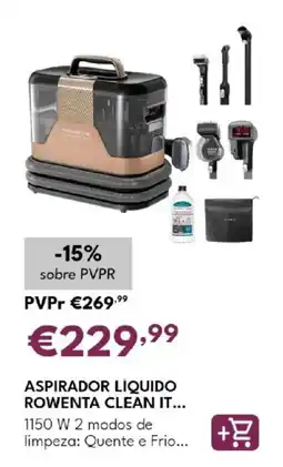 Radio Popular aspirador líquido rowenta clean it... promoção