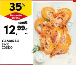 Continente Camarão 25/35 Cozido promoção