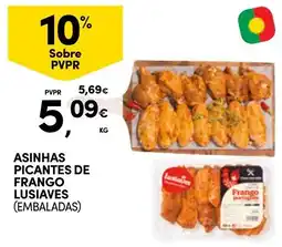 Continente Asinhas picantes de frango lusíaves promoção