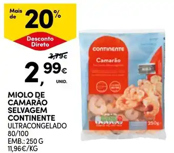 Continente miolo de camarão selvagem continente promoção