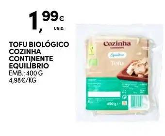 Continente Tofu biológico cozinha continente equilíbrio promoção