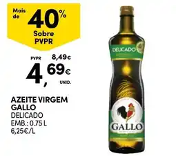 Continente Azeite virgem gallo delicado promoção