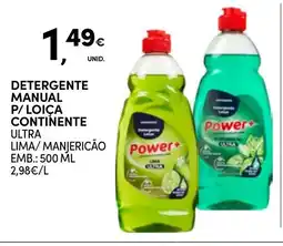Continente Detergente manual p/ loiça continente ultra lima/ manjericão promoção