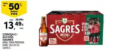 Continente Cerveja c/ álcool sagres mini promoção