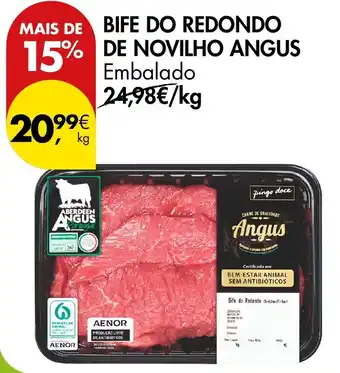 Pingo Doce Bife do redondo de novilho angus promoção