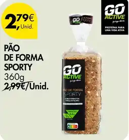 Pingo Doce Go active pão de forma sporty promoção