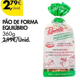 Pingo Doce Pão de forma equilíbrio puravita promoção