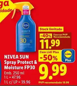 Lidl nivea sun spray protect & moisture fp30 promoção
