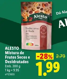 Lidl Alestó mistura de frutos secos e desidratados promoção