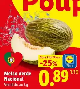 Lidl Melão Verde Nacional promoção