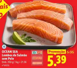 Lidl Ocean Sea lombos de salmão sem pele promoção