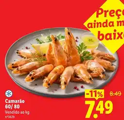 Lidl Camarão 60/80 promoção