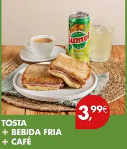 Pingo Doce Tosta + bebida fria + café promoção