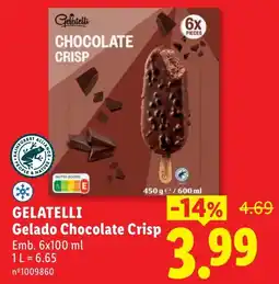 Lidl gelatelli gelado chocolate crisp promoção