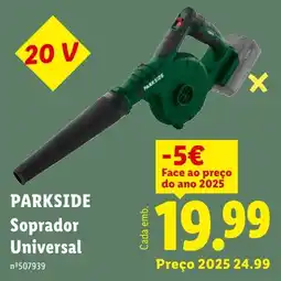 Lidl Parkside Soprador Universal promoção