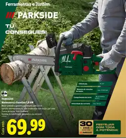 Lidl Parkside motosserra a gasolina 1,8 kw promoção
