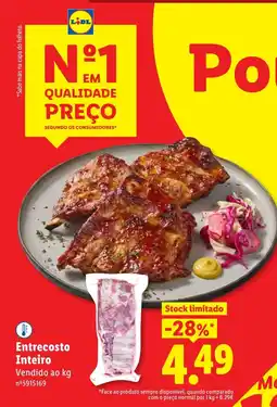 Lidl Entrecosto Inteiro promoção