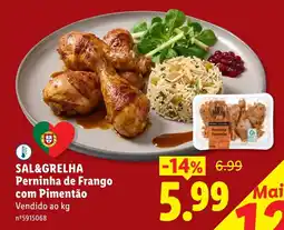 Lidl Sal&Grelha perninha de frango com pimentão promoção