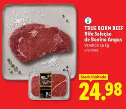 Lidl true born beef bife seleção de bovino angus promoção