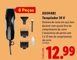 Lidl Zoofari Tosquiador 36 V promoção
