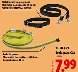 Lidl Trela para Cão ZOOFARI promoção