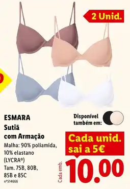 Lidl Esmara sutiã com armação promoção