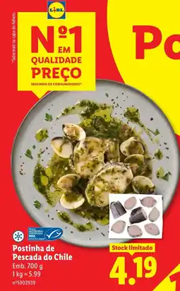 Lidl Postinha de Pescada do Chile promoção