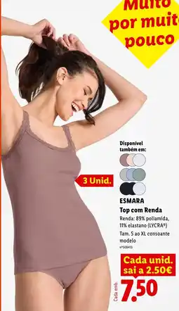 Lidl Esmara Top com Renda promoção