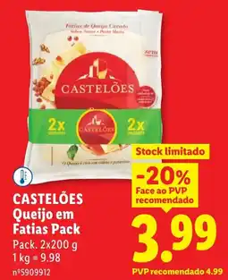 Lidl Castelões queijo em fatias pack promoção