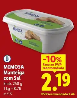 Lidl Mimosa manteiga com sal promoção