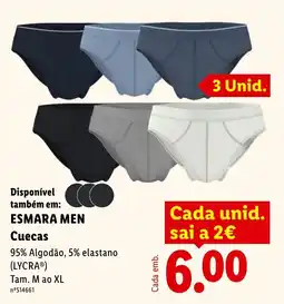 Lidl Esmara men cuecas promoção